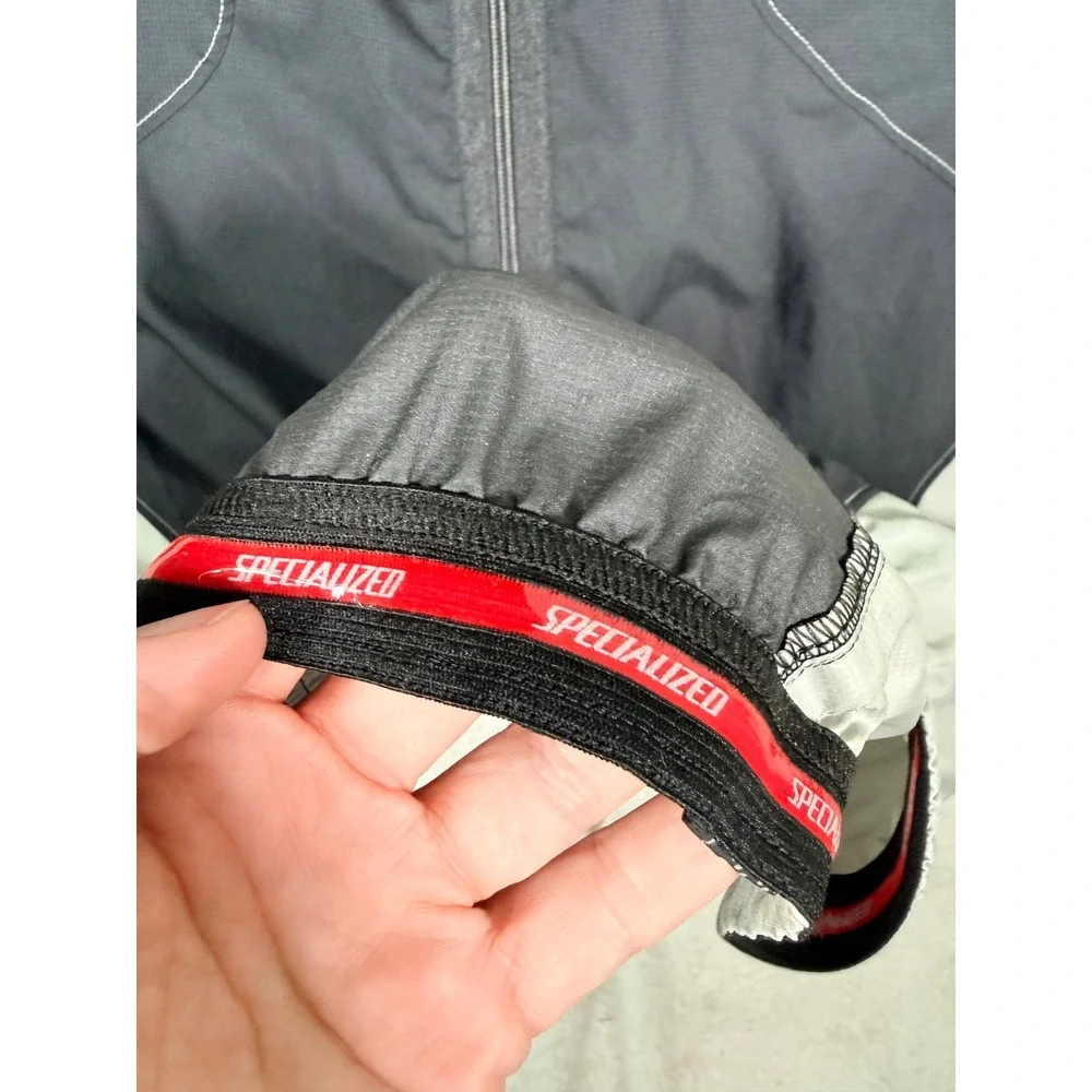 Specialized‎ Cycling Wind Vest Mens Full Zip Mesh Back Bicycle Gilet Black Grey